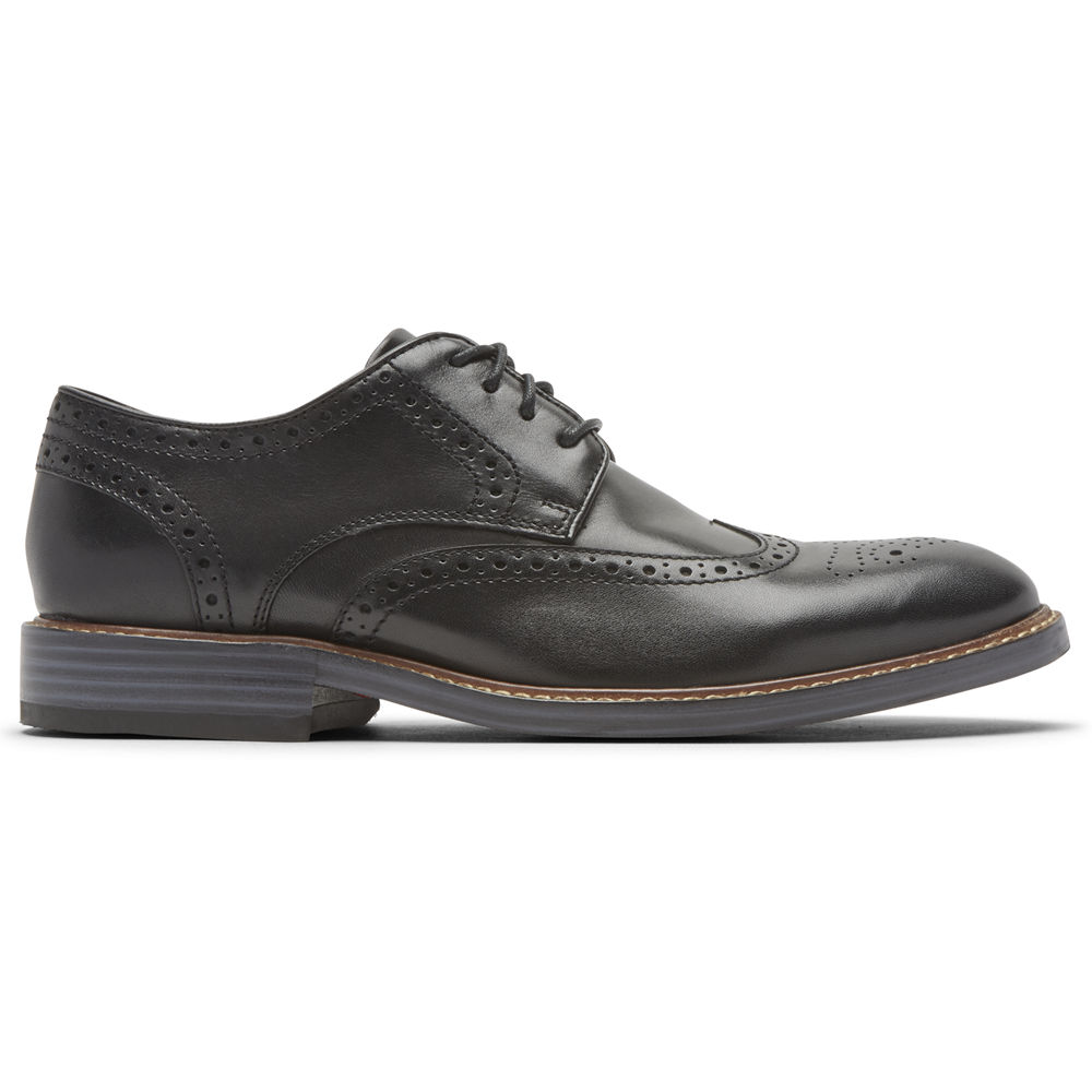 Zapatos Con Cordones Rockport Hombre Mexico - Kenton Wingtip Negros - ZCKIO1732